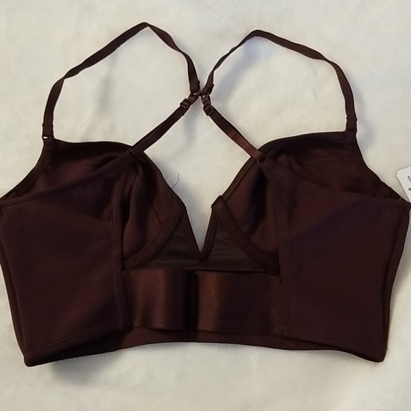 Free People Brianna Longline Underwire Neo Maroon Bra - Picture 9 of 16